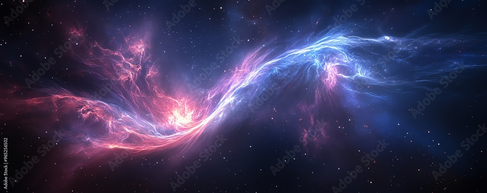 Binary star system with intertwined light beams, stars, cosmic duality Binary star system with intertwined light beams, stars, cosmic duality