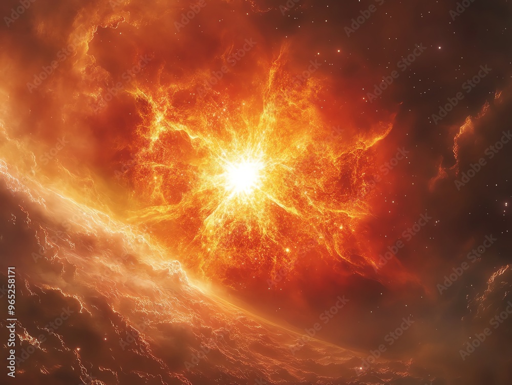 Red supergiant on the verge of a supernova, stars, stellar lifecycle Red supergiant on the verge of a supernova, stars, stellar lifecycle