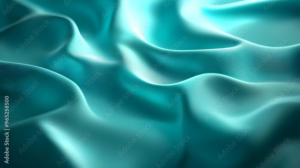 Obraz premium Abstract Teal Fabric Drape Background
