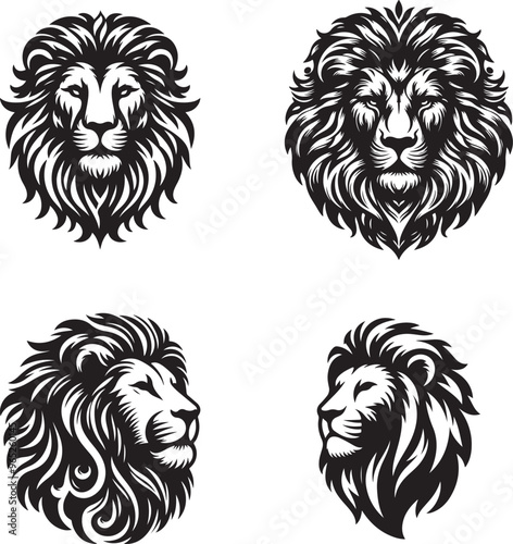 Lion silhouette shape vector design