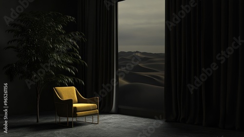 A Desert View From A Window
