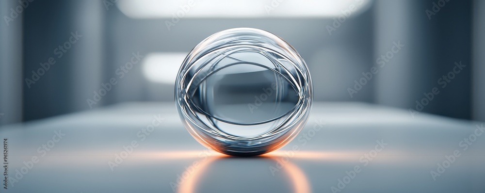 Dyson sphere with advanced futuristic aesthetics, modern, reflective ...