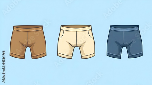 Men s Underwear Collection Brown Beige Blue Boxer Shorts photo