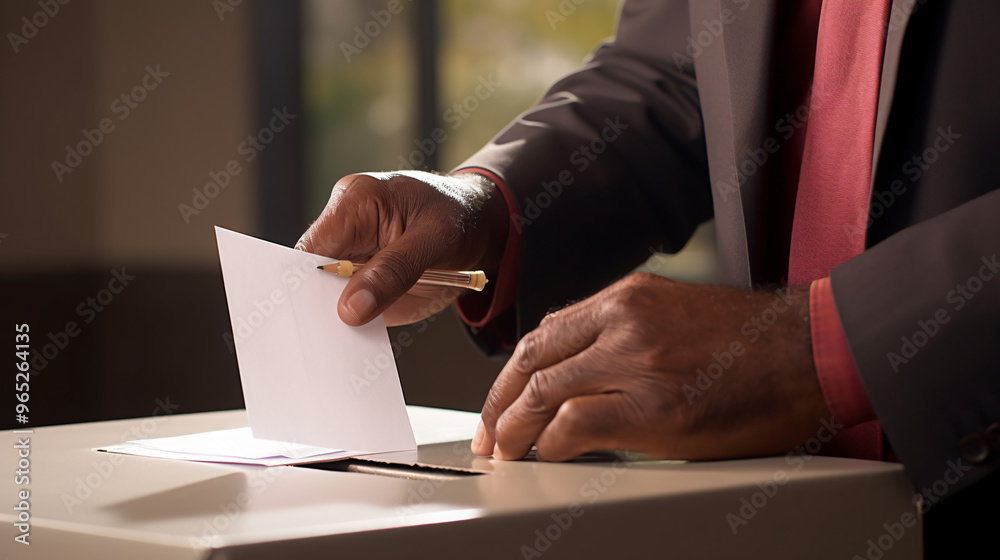 Obraz premium person voting, elections