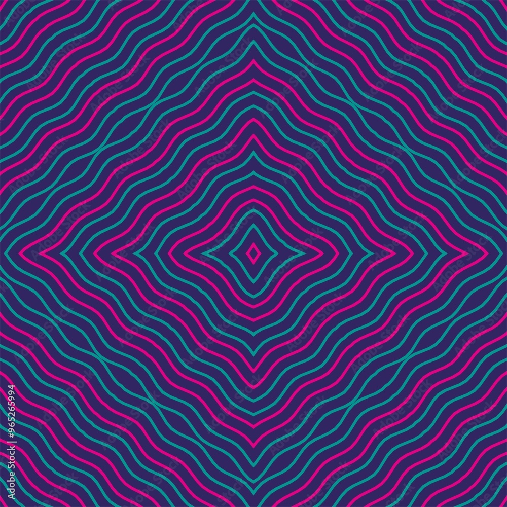 waves lines pink and blue,seamless pattern,on blue background. waves lines pink and blue,seamless pattern,on blue background.
