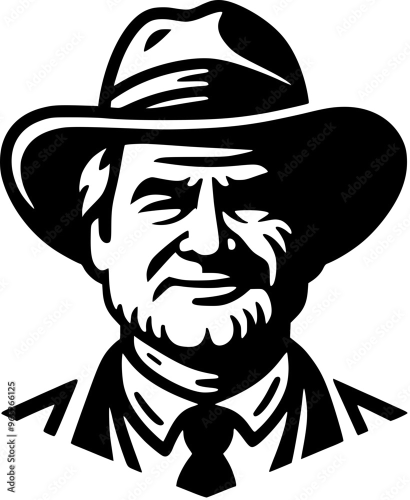 man with cowboy hat Generative AI man with cowboy hat Generative AI
