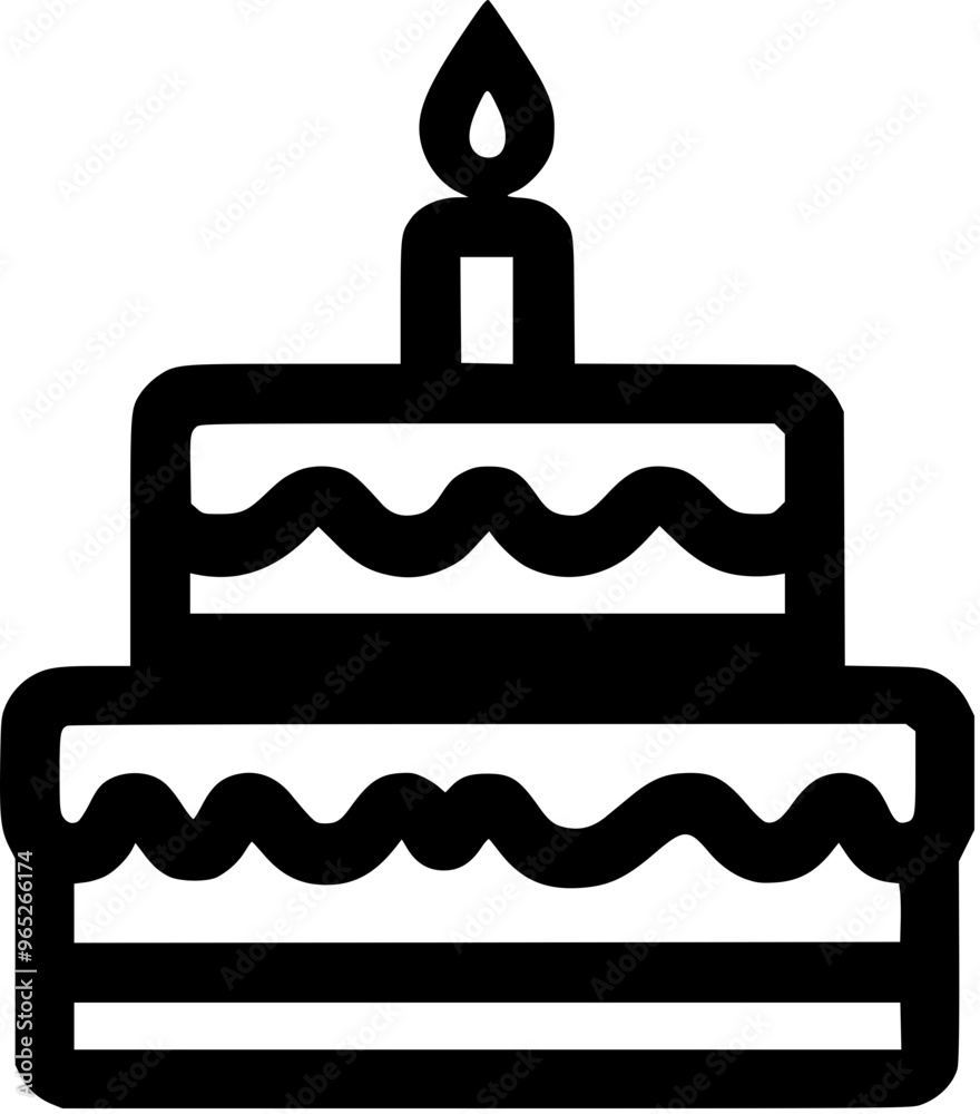 birthday cake illustration Generative AI birthday cake illustration Generative AI