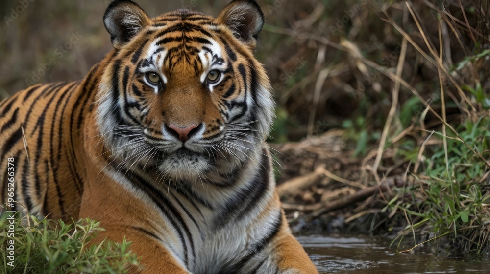 Obraz premium Capturing Endangered Tiger World Photo Day Wildlife Image