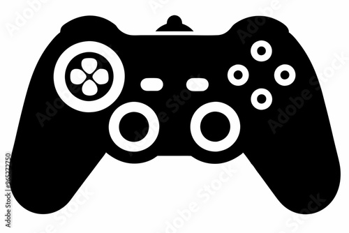 Gamepad icon. Game controller silhouette vector, Video game controller, joystick


