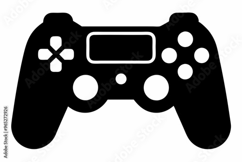 Gamepad icon. Game controller silhouette vector, Video game controller, joystick

 photo