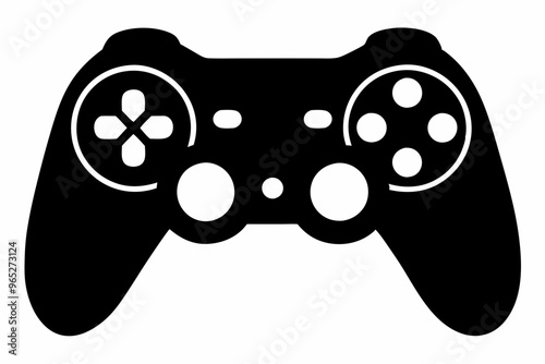Gamepad icon. Game controller silhouette vector, Video game controller, joystick

