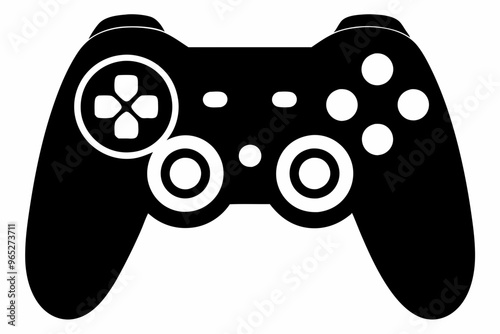 Gaming controller Silhouette vector, joystick icon silhouette