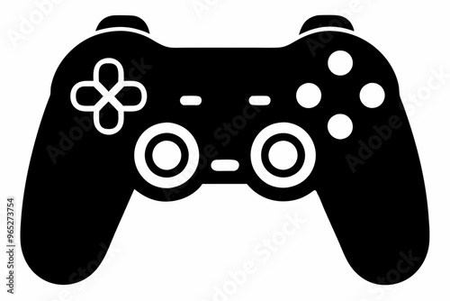 Gaming controller Silhouette vector, joystick icon silhouette