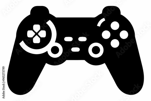 Gaming controller Silhouette vector, joystick icon silhouette