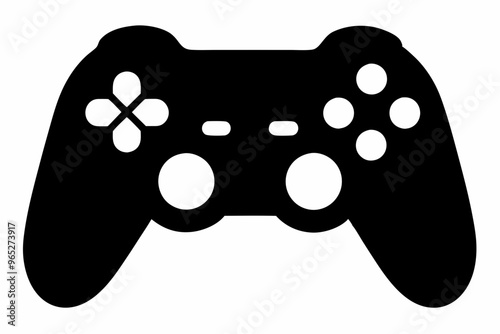 Gaming controller Silhouette vector, joystick icon silhouette