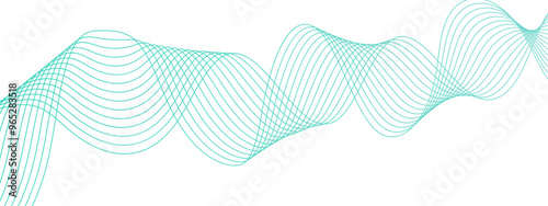 Abstract colorful modern Curved wavy lines tech futuristic Colorful glowing frequency sound wave technology. Business curve lines in transparent background. 