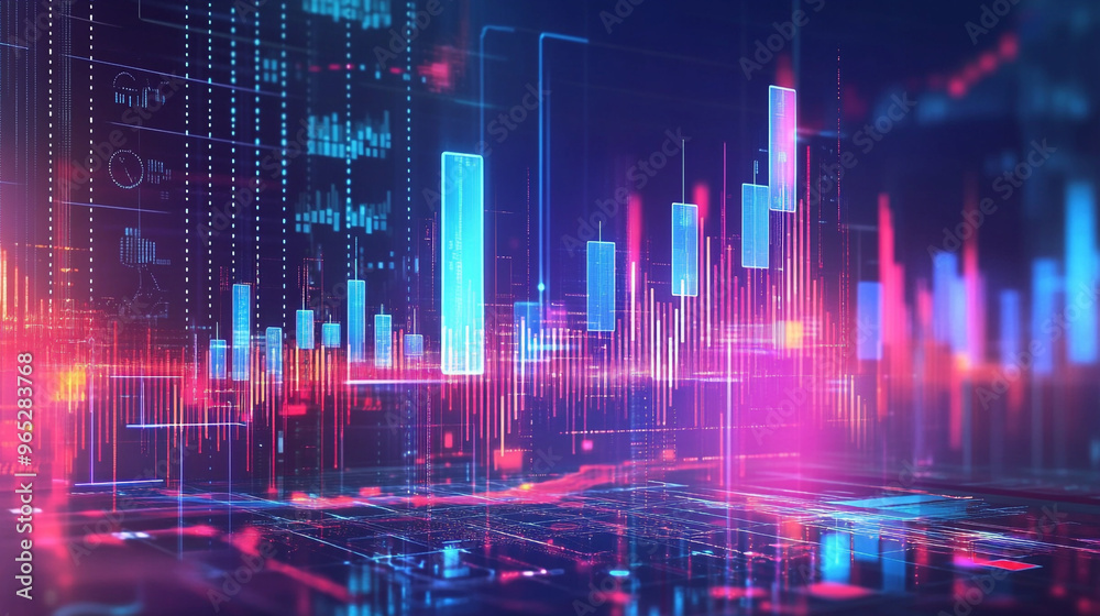 Futuristic city glow digital art backdrop with Metrics and indicators, background image
Futuristic city glow digital art backdrop with Metrics and indicators, background image