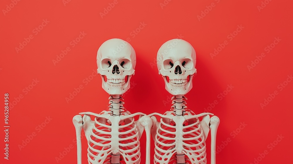 Energy Skeletons - Creative Concept of Skeletons as Sources of Power with Copy Space, High Detail 8K Image Energy Skeletons - Creative Concept of Skeletons as Sources of Power with Copy Space, High Detail 8K Image