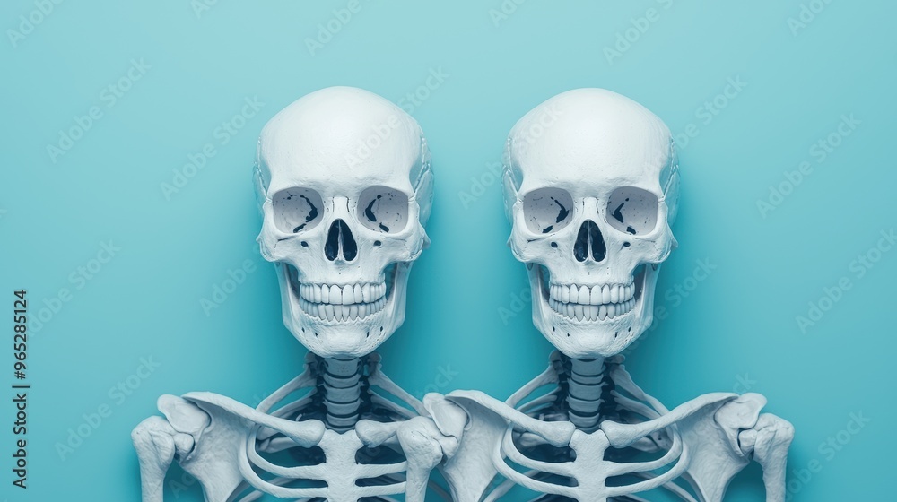 Unbreakable Spirits: Skeletons Symbolizing Strength and Resilience with Copy Space for Text, High Detail 8K Artistic Rendering Unbreakable Spirits: Skeletons Symbolizing Strength and Resilience with Copy Space for Text, High Detail 8K Artistic Rendering