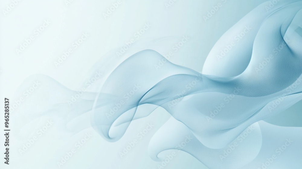 Fototapeta premium Wave Soft blue light color background