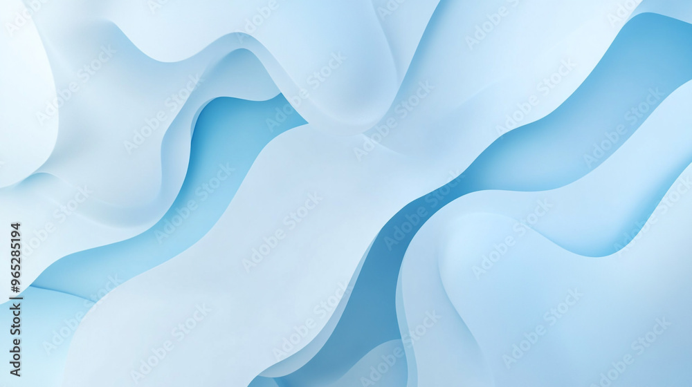 Obraz premium Wave Soft blue light color background