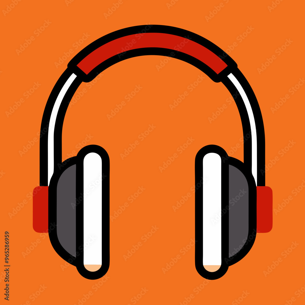 illustration of headphones illustration of headphones