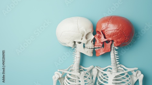 Wallpaper Mural Understanding and Empathy: Symbolic Visualization of Skeletons with Copy Space for Text in High Detail 8K Resolution Torontodigital.ca