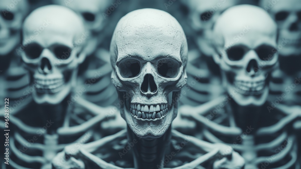 Enigmatic Skeleton Guides Leading to Harmony and Balance - Abstract Artistic Concept with Copy Space for Text, High Detail 8K Resolution Enigmatic Skeleton Guides Leading to Harmony and Balance - Abstract Artistic Concept with Copy Space for Text, High Detail 8K Resolution