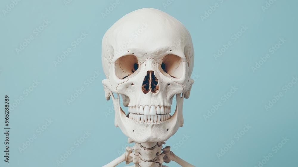 Detailed Human Skeleton Illustration with Copy Space for Text - Realistic Anatomy Study in 8K Resolution Detailed Human Skeleton Illustration with Copy Space for Text - Realistic Anatomy Study in 8K Resolution