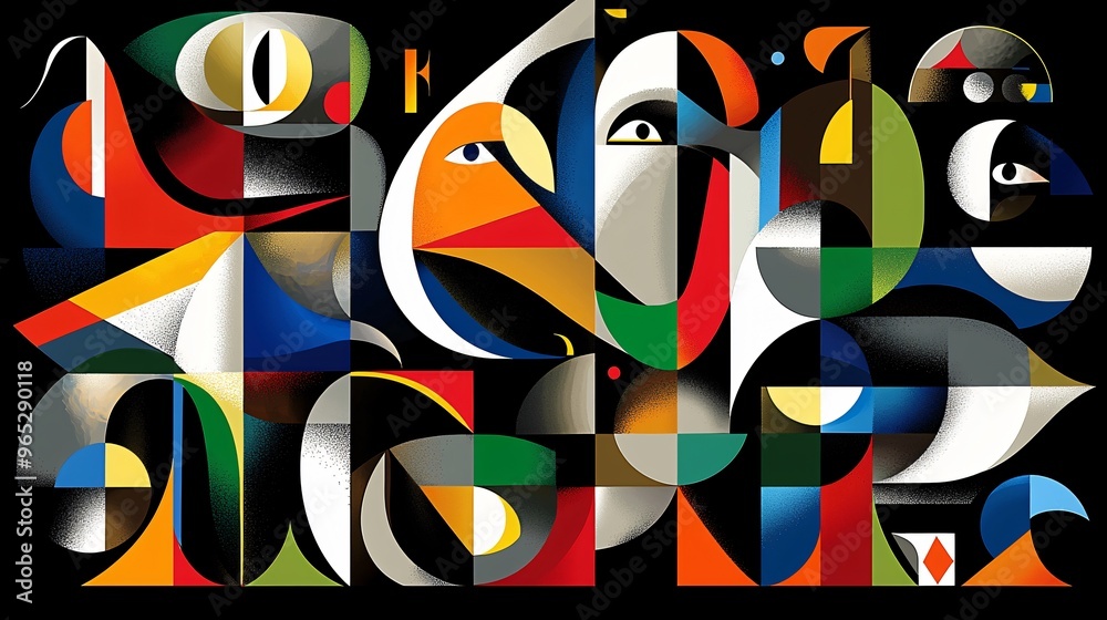 Abstract Geometric Art with Vibrant Colors Abstract Geometric Art with Vibrant Colors