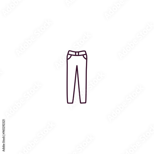 chinos pants outline icon. Linear vector from clothes concept. Thin line chinos pants icon isolated on white background