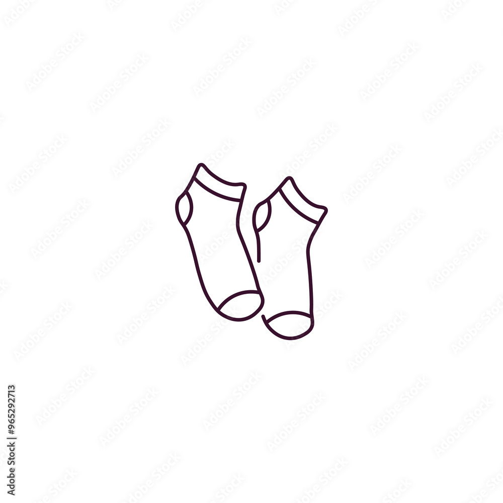 men socks outline icon. Linear vector from clothes concept. Thin line men socks icon isolated on white background men socks outline icon. Linear vector from clothes concept. Thin line men socks icon isolated on white background