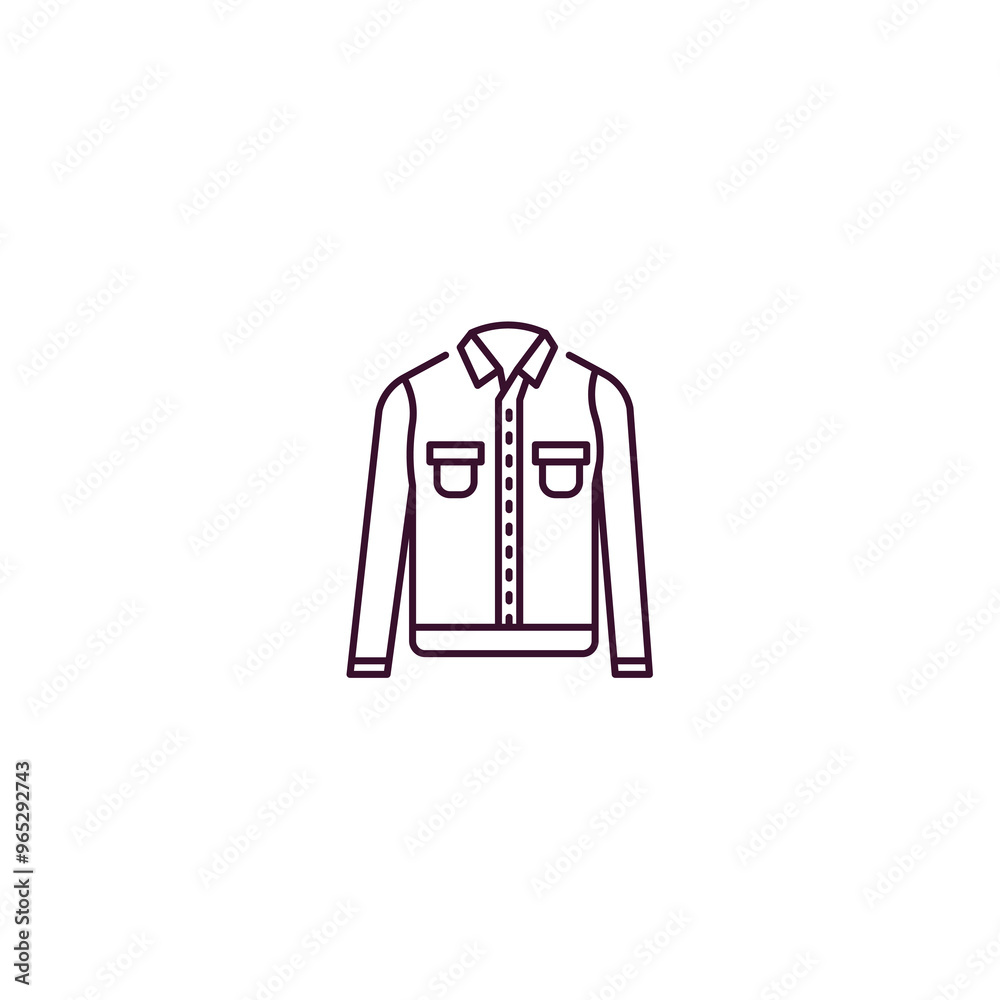 denim jacket outline icon. Linear vector from clothes concept. Thin line denim jacket icon isolated on white background denim jacket outline icon. Linear vector from clothes concept. Thin line denim jacket icon isolated on white background
