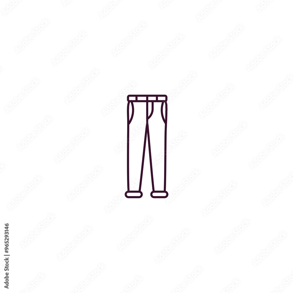 jeans outline icon. Linear vector from clothes concept. Thin line jeans icon isolated on white background jeans outline icon. Linear vector from clothes concept. Thin line jeans icon isolated on white background
