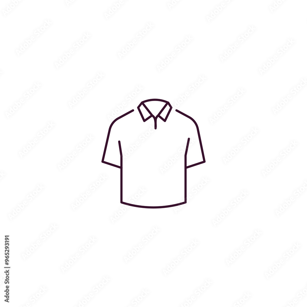 polo shirt outline icon. Linear vector from clothes concept. Thin line polo shirt icon isolated on white background polo shirt outline icon. Linear vector from clothes concept. Thin line polo shirt icon isolated on white background