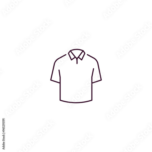 polo shirt outline icon. Linear vector from clothes concept. Thin line polo shirt icon isolated on white background