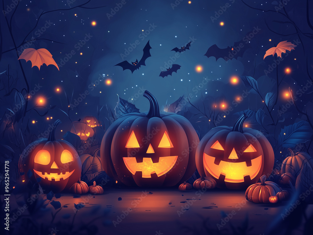Halloween pumpkin background. A poster for happy halloween party with pumpkins and pumpkins Halloween pumpkin background. A poster for happy halloween party with pumpkins and pumpkins