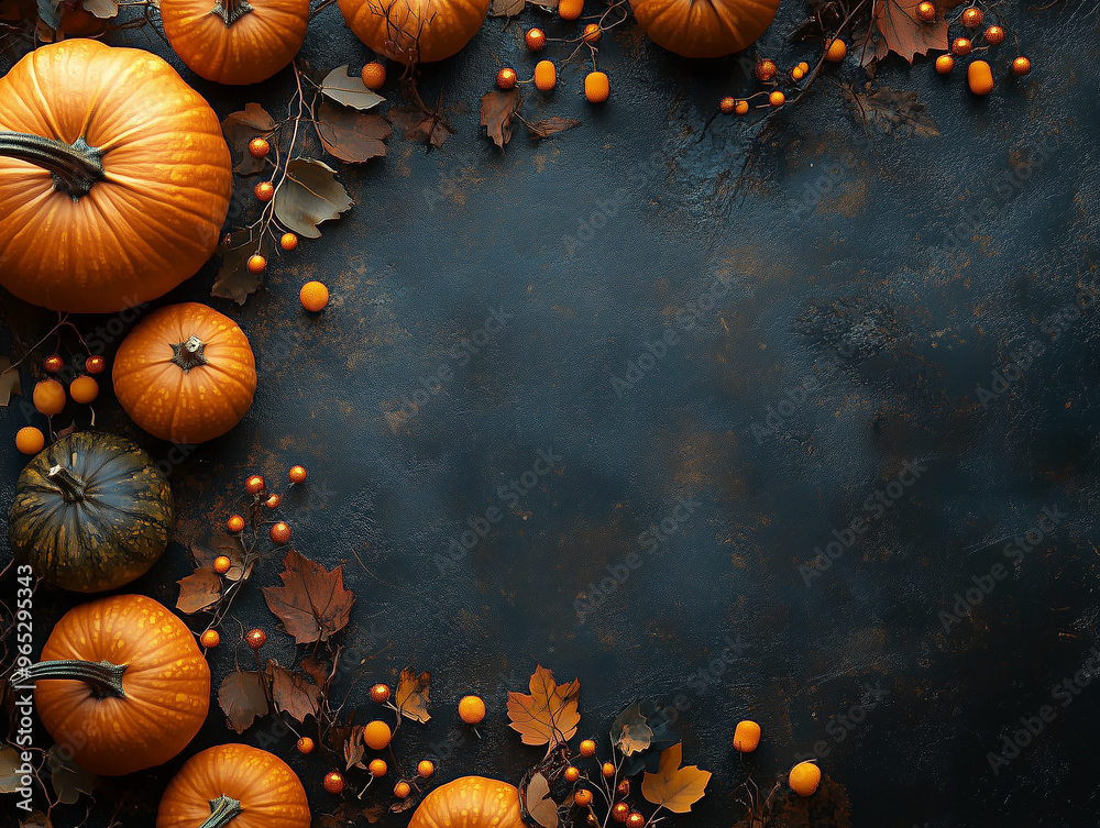 Halloween background with pumpkins. Halloween party border flat Halloween background with pumpkins. Halloween party border flat