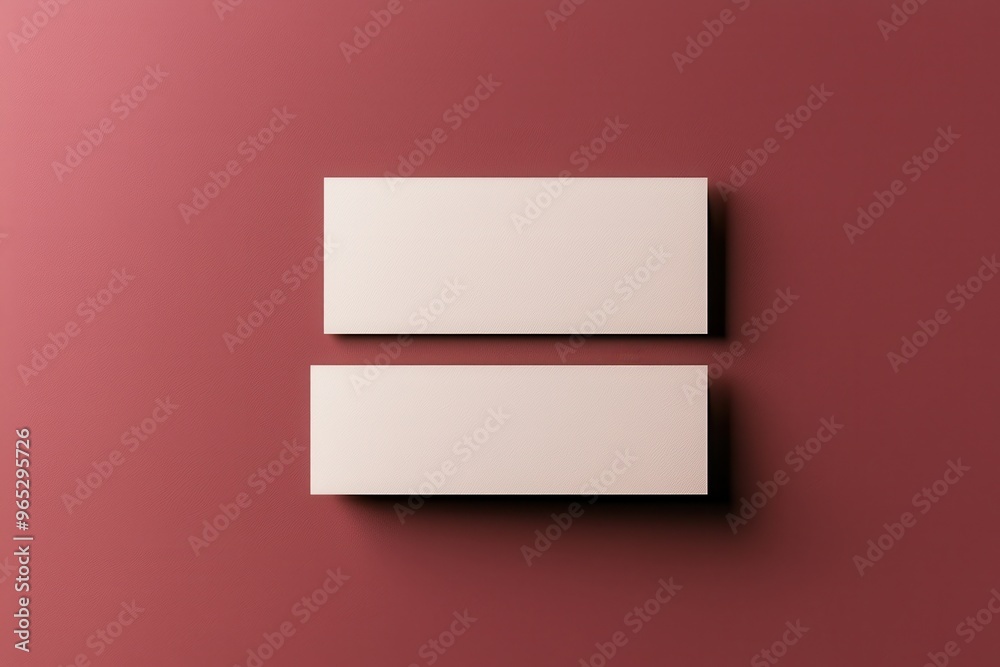 Minimalistic design featuring two blank rectangular panels on a warm-colored wall, perfect for branding or art presentation. Minimalistic design featuring two blank rectangular panels on a warm-colored wall, perfect for branding or art presentation.