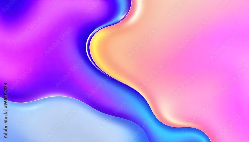 Fluid colors Abstract hologram gradient background 