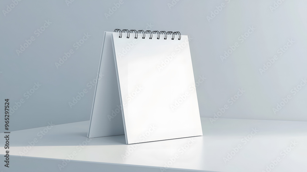 A blank desk calendar standing upright, symbolizing an open schedule. A blank desk calendar standing upright, symbolizing an open schedule.