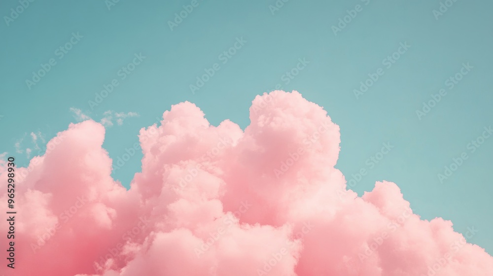 Soft, fluffy pink clouds float gently in the evening sky, adding a dreamy touch to the peaceful twilight atmosphere Soft, fluffy pink clouds float gently in the evening sky, adding a dreamy touch to the peaceful twilight atmosphere