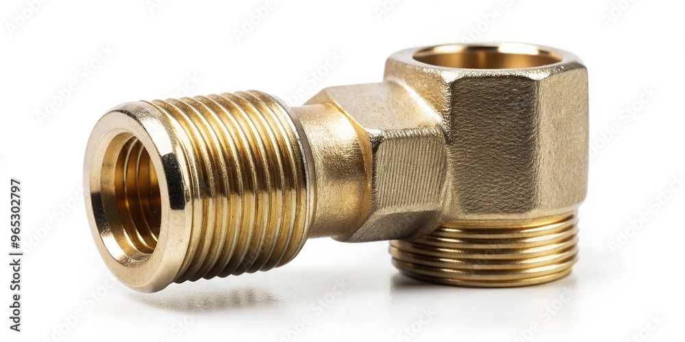 A closeup stock photo of a threaded water plumbing elbow isolated on white at eye level, plumbing, plumbing supply, metal, elbow, fittings, steel, plumbing part, isolated, hardware A closeup stock photo of a threaded water plumbing elbow isolated on white at eye level, plumbing, plumbing supply, metal, elbow, fittings, steel, plumbing part, isolated, hardware