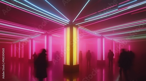 laser show on a club concer...