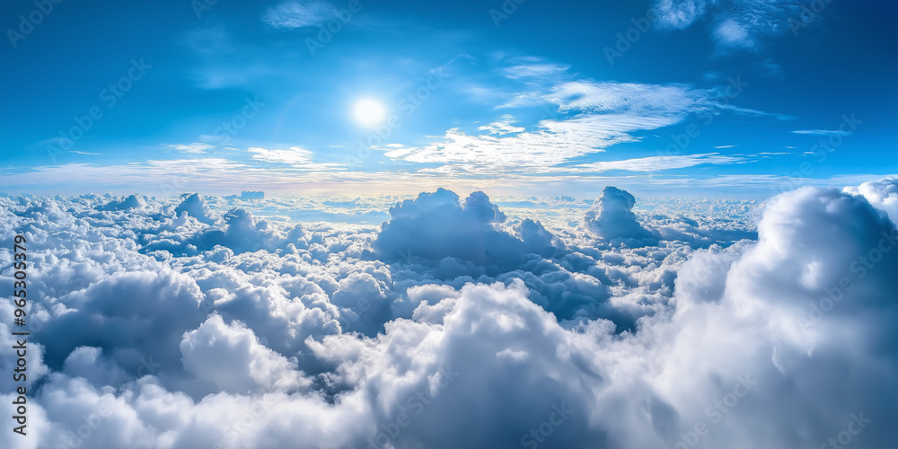 above the clouds panoramic view in the sky above the clouds panoramic view in the sky