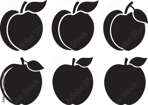 Peach Abstract Silhouette Vector Graphics Pack
