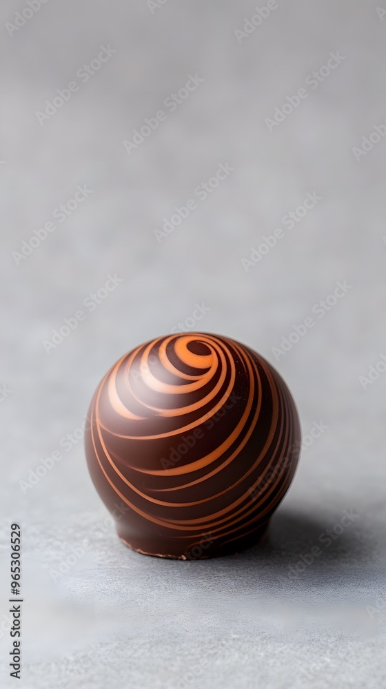 A rich looking premium chocolate truffle