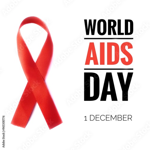 Simple poster for the world AIDS day with the text 