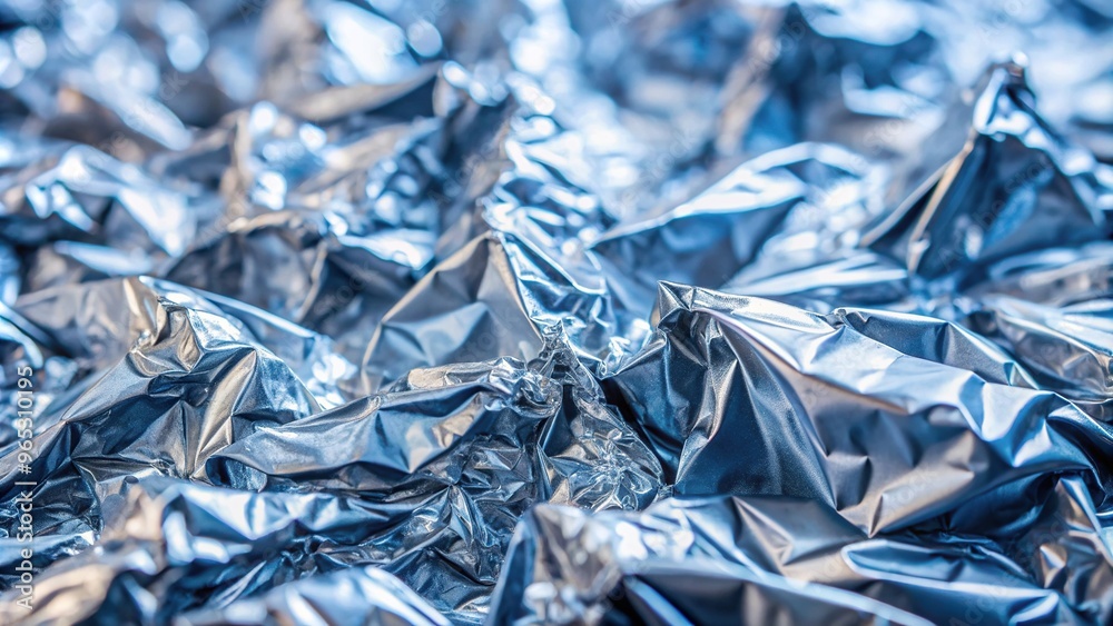 A close up shot of crumpled silver aluminum foil with a shiny and reflective surface resembling a textured metal paper perfect for gift wrapping or adding a glitter effect to a creative project A close up shot of crumpled silver aluminum foil with a shiny and reflective surface resembling a textured metal paper perfect for gift wrapping or adding a glitter effect to a creative project