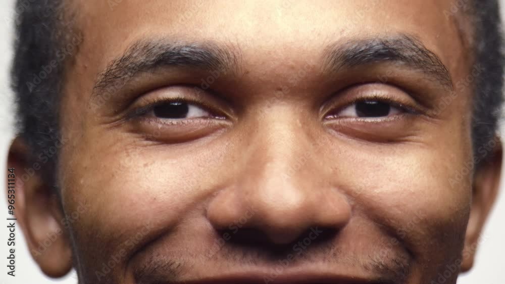 Close-up of smiling man eyes Close-up of smiling man eyes